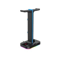 HAVIT - Soporte Stand Base Audifonos Gamer Luces Rgb Entrada Usb 2.0