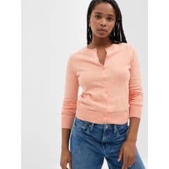 GAP - Chaleco Mujer Cárdigan Naranjo