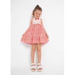 MAYORAL - Vestido con motivo de crochet de algodón para niña