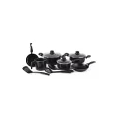 BEGOÑA - Bateria Cocina 12 Piezas Begônia Teflon Antiadherente plata