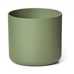EURO3PLAST - Macetero de plástico reciclado 13x12 cm color oliva