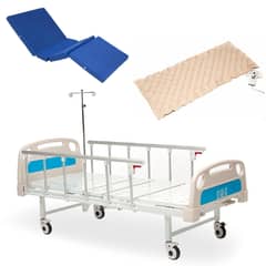 FIRST CARE - CAMA CLÍNICA MANUAL 2 POSICIONES BAÑO + COLCHÓN ORIFICIO + ANTIESCARAS