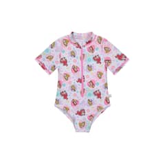 DISNEY - Traje de Baño Bebe Niña Entero Princesa Blanco M/Corta