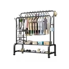 GENERICO - Perchero Organizador Colgante De Ropa Metálico Closet Doble Barras
