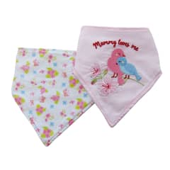 PUMUCKI - Set De 2 Baberos Bandana Rosa Niña