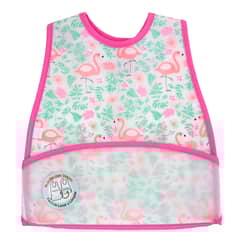 BAMBINO - Babero Plastico Modern Niña Rosado Flamencos