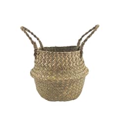 NECTAR - Cesta plegable de junco trenzado 28cm de altura