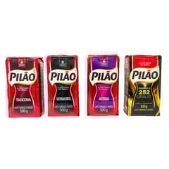 Pilao - Cafe grano molido pack 4x500 grs variedades