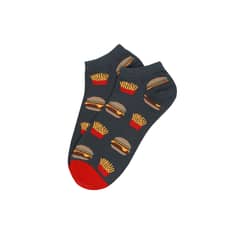 SOCKS LAB - Calcetín Algodón Peinado Hamburguesa Invisible Marengo