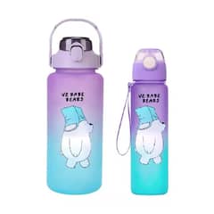 GENERICO - Pack 2 Botellas Agua Motivacional De 2 Litros Y 900ml Osos