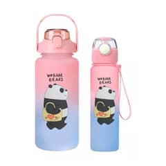 GENERICO - Pack 2 Botellas Agua Motivacional De 2 Litros Y 900ml Osos