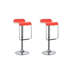DECHAUS - Pack 2 Sillas Taburete Bar Dec Haus 60-80 Cms J8-29 Rojo