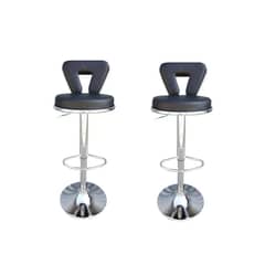 DECHAUS - Pack 2 Sillas Taburete Bar Dec Haus Cuero-metal 62-83 J10-24 Negro