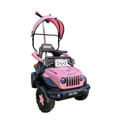 ABMTOYS - Carro Empuje a Batería RC y Bluetooth 2 motores Rosado