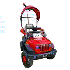ABMTOYS - Carro Empuje a Batería RC y Bluetooth 2 motores Rojo