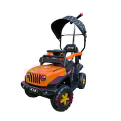 ABMTOYS - Jeep Empuje a Batería RC y Bluetooth 2 motores Naranja