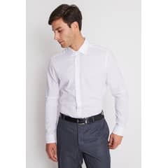 MAVIANNI - Camisa Formal Colección Slim Dobby Blanco