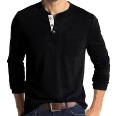 GENERICO - Polera Premium Textura Suave Hombre Manga Larga Botones Queule Uvpro