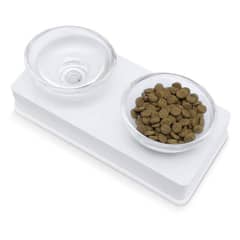 CATIT - Comedero de Vidrio para Gatos Color Blanco