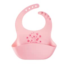 PUMUCKI - Babero de Silicona Rosado