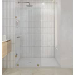 DELL ORTO - Shower door vidrio templado 100x190 herraje dorado