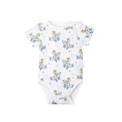 BAMBINO - Set 2 Body Manga Corta Celeste Jirafa Niño 0-3M
