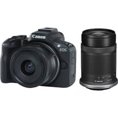 CANON - EOS R50 Kit Con 18-45mm Y 55-210mm Lente Sin Adaptador - Negro