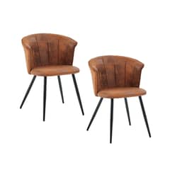 NOVAHUS - Pack 2 Silla comedor Doncic Café