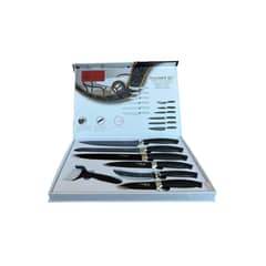 GENERICO - Set 7 Cuchillos Cocina Antiadherentes Y Antibacterianos - SC