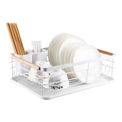 SIMPLIT - Secaplatos Escurridor 1 Nivel Acero Inox Blanco