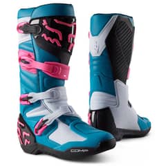 FOX - Botas Moto Comp Celeste