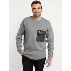 POTROS - Sweater Cuello Redondo Gris