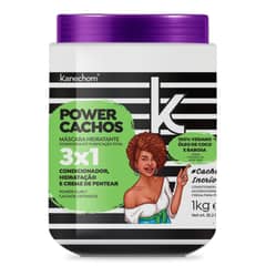 KANECHOM - Mascara Capilar 3 En 1 Power Cachos 1 Kg.