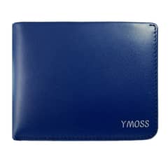YMOSS - Billetera Hombre Cuero Natural Rfid Lopa Azul