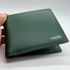 YMOSS - Billetera Hombre Cuero Natural Rfid Two Green