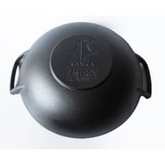 KANKA - - Wok Disco de 36cm Hierro Fundido Premium Base Plana