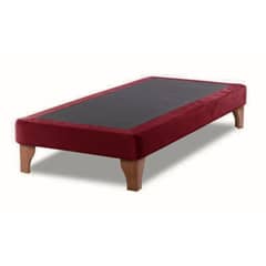 DULCES SUEÑOS - Base De Cama Europea 1.5 Plaza 190X105 Burdeo Felpa