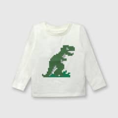 COLLOKY - Polera de bebé niño dino crema (3 a 36 meses)