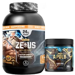 PALIKOS FITNESS - Creatina Apolo 300g Proteina Zeus COMPLEX 1kg Cappuccino.