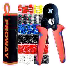 PARTYGLOBOS - Crimpadora De Terminales Kit 2000 Piezas ProWay