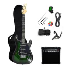 IBRAH - Guitarra Eléctrica Stratocaster + Amplif + Accesorios