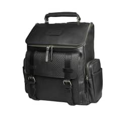 CRAFTMEN - Mochila de Cuero Color Negro