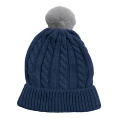 PUMUCKI - Gorro Azul con Pompón para Bebé