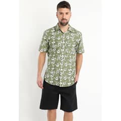 KOTTING - Camisa Fantasia Estampada Manga Corta Verde