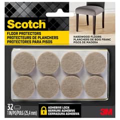 3M - Protector de fieltro piso madera redondo 32 uni scotch