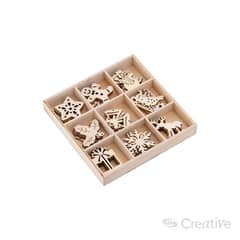CREATIVE - Figuras navideñas de madera 2 set 45und