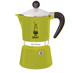 BIALETTI - Cafetera Moka Rainbow Verde 6 Tazas 250ml