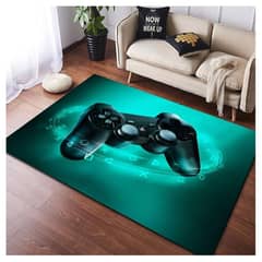 SMARTY - Alfombra Lisa Juvenil Infantil Gamer Diseño Gamer Green 150x200CM