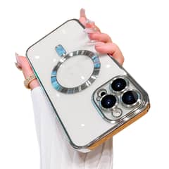 GENERICO - Carcasa Para iPhone 15 Pro Max Plateado Magnetica Magsafe