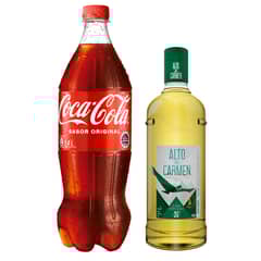 ALTO DEL CARMEN - Pisco 35° 1000cc + Bebida Coca Cola 1500cc